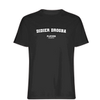 Didier Drogba t-shirt – black men's t-shirt with white Didier Drogba letters and Players Couture logo on the chest
