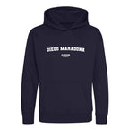 Diego Maradona hoodie – navy kids' hoodie with white Diego Maradona letters and Players Couture logo on the chest