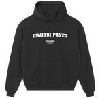 Dimitri Payet hoodie – black men's hoodie with white Dimitri Payet letters and Players Couture logo on the chest