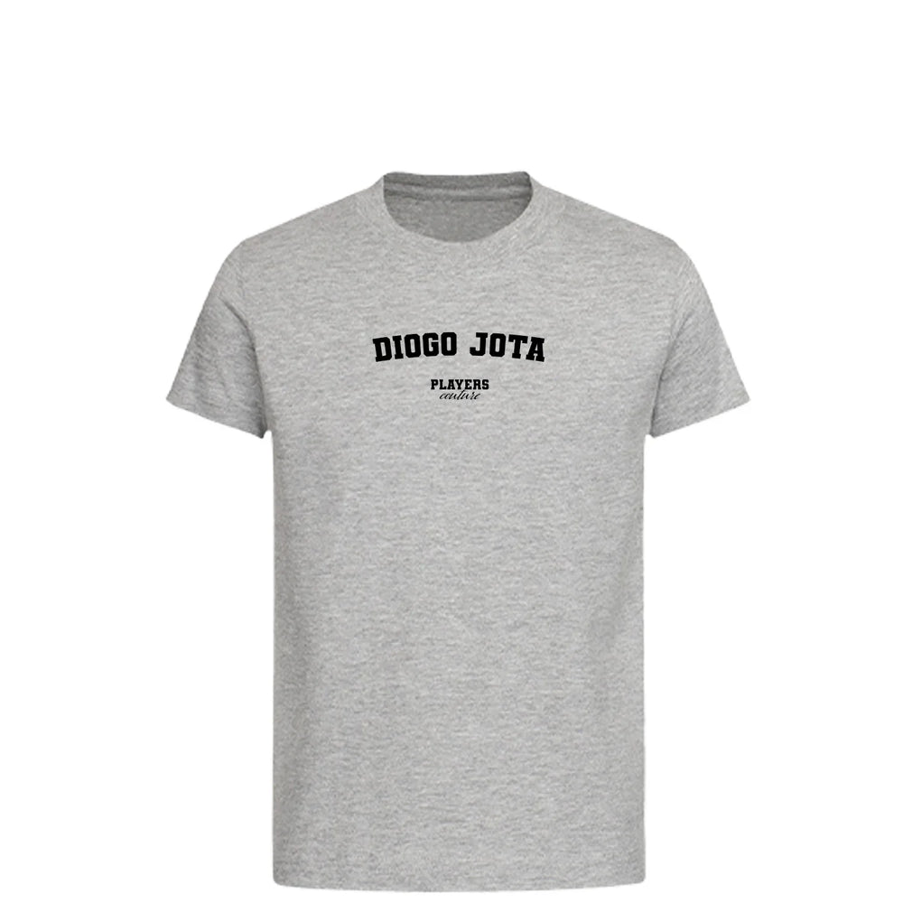Diogo Jota t-shirt – grey kids' t-shirt with black Diogo Jota letters and Players Couture logo on the chest