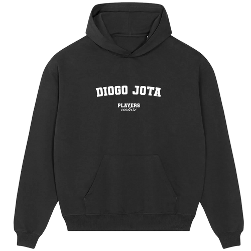 Diogo Jota hoodie – red men's hoodie with white Diogo Jota letters and Players Couture logo on the chest
