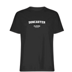 Doncaster t-shirt – black men's t-shirt with white Doncaster letters and Players Couture logo on the chest