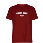 Dragon Quest t-shirt – red men's t-shirt with white Dragon Quest letters and Players Couture logo on the chest