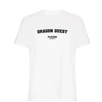 Dragon Quest t-shirt – white men's t-shirt with black Dragon Quest letters and Players Couture logo on the chest