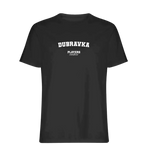 Dubravka t-shirt – black men's t-shirt with white Dubravka letters and Players Couture logo on the chest