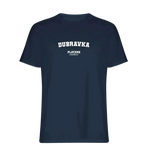 Dubravka t-shirt – navy men's t-shirt with white Dubravka letters and Players Couture logo on the chest