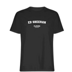 Ed Sheeran t-shirt – black men's t-shirt with white Ed Sheeran letters and Players Couture logo on the chest