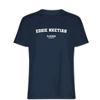 Eddie Nketiah t-shirt – navy men's t-shirt with white Eddie Nketiah letters and Players Couture logo on the chest