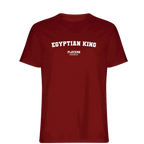Egyptian King t-shirt – red men's t-shirt with white Egyptian King letters and Players Couture logo on the chest