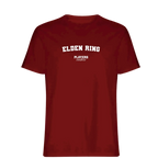 Elden Ring t-shirt – red men's t-shirt with white Elden Ring letters and Players Couture logo on the chest