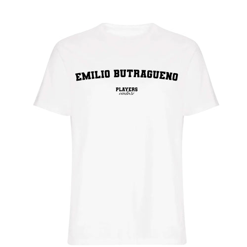 Emilio Butragueno white tshirt