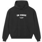 En Vogue hoodie – black men's hoodie with white En Vogue letters and Players Couture logo on the chest