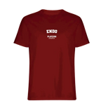 Endo t-shirt – red men's t-shirt with white Endo letters and Players Couture logo on the chest