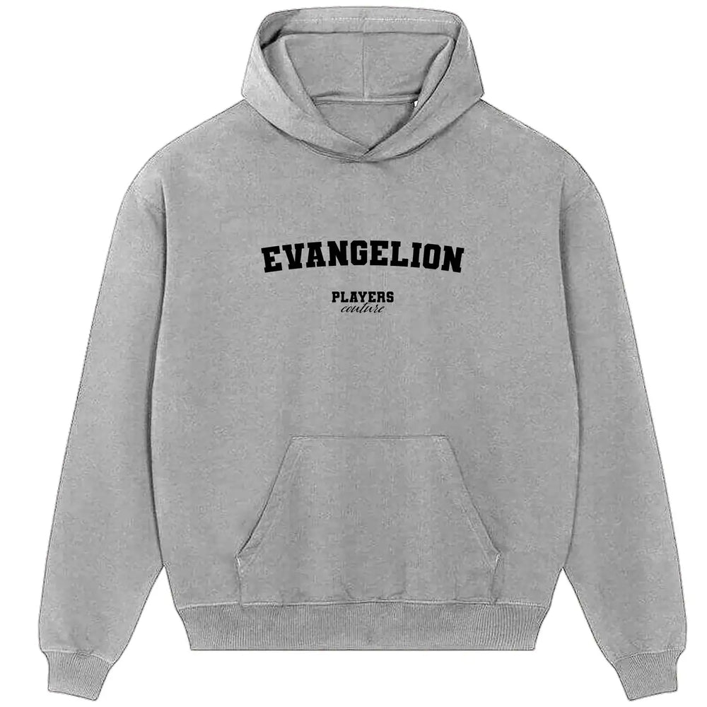 Evangelion Players Couture Men's Casual Hoodie - Gray / S | Anime, Comics, Hoodies, Manga, Men's, Name Collection