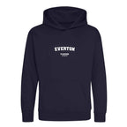 Everton hoodie – navy kids' hoodie with white Everton letters and Players Couture logo on the chest
