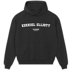 Ezekiel Elliott hoodie – black men's hoodie with white Ezekiel Elliott letters and Players Couture logo on the chest