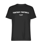 Fantasy Football t-shirt – black men's t-shirt with white Fantasy Football letters and Players Couture logo on the chest