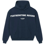 Featherstone Rovers hoodie – navy men's hoodie with white Featherstone Rovers letters and Players Couture logo on the chest