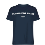 Featherstone Rovers t-shirt – navy men's t-shirt with white Featherstone Rovers letters and Players Couture logo on the chest