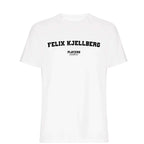Felix Kjellberg men's T-shirt in white with bold name lettering