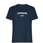 Ferdinand t-shirt – navy men's t-shirt with white Ferdinand letters and Players Couture logo on the chest