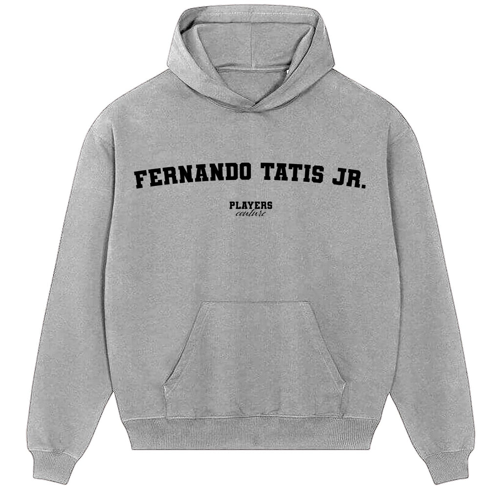 Fernando Tatis Jr. men's hoodie in grey with bold name lettering