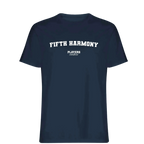 Fifth Harmony t-shirt – navy men's t-shirt with white Fifth Harmony letters and Players Couture logo on the chest