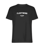 Fleetwood t-shirt – black men's t-shirt with white Fleetwood letters and Players Couture logo on the chest