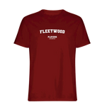 Fleetwood t-shirt – red men's t-shirt with white Fleetwood letters and Players Couture logo on the chest