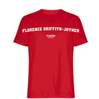 Florence Griffith Joyner men's T-shirt in red with bold name lettering