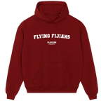 Flying Fijians hoodie – red men's hoodie with white Flying Fijians letters and Players Couture logo on the chest