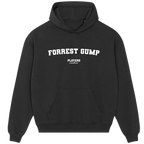 Forrest Gump hoodie – black men's hoodie with white Forrest Gump letters and Players Couture logo on the chest
