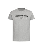 Francesco Totti t-shirt – grey kids' t-shirt with black Francesco Totti letters and Players Couture logo on the chest