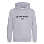 Franck Ribery hoodie – grey kids' hoodie with black Franck Ribery letters and Players Couture logo on the chest
