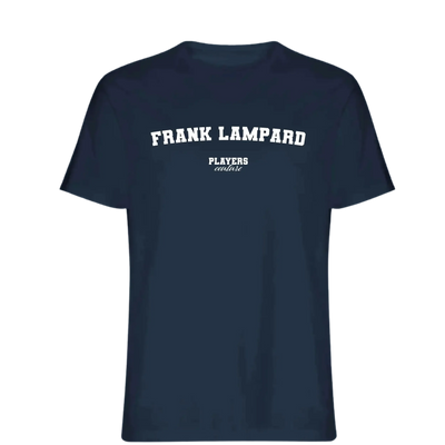 Frank Lampard t-shirt – navy men's t-shirt with white Frank Lampard letters and Players Couture logo on the chest