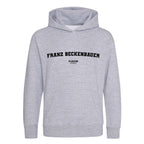 Franz Beckenbauer hoodie – grey kids' hoodie with black Franz Beckenbauer letters and Players Couture logo on the chest