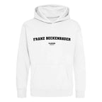 Franz Beckenbauer hoodie – white kids' hoodie with black Franz Beckenbauer letters and Players Couture logo on the chest
