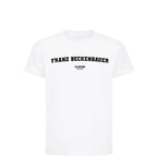 Franz Beckenbauer t-shirt – white kids' t-shirt with black Franz Beckenbauer letters and Players Couture logo on the chest