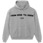 From Dusk 'Til Dawn hoodie – grey men's hoodie with black From Dusk 'Til Dawn letters and Players Couture logo on the chest