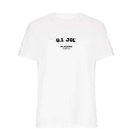 G.I. Joe men's T-shirt in white with bold name lettering