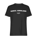 Gabriel Agbonlahor t-shirt – black men's t-shirt with white Gabriel Agbonlahor letters and Players Couture logo on the chest