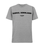 Gabriel Agbonlahor t-shirt – grey men's t-shirt with black Gabriel Agbonlahor letters and Players Couture logo on the chest