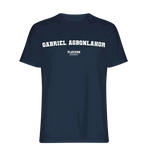 Gabriel Agbonlahor t-shirt – navy men's t-shirt with white Gabriel Agbonlahor letters and Players Couture logo on the chest