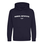 Gabriel Batistuta hoodie – navy kids' hoodie with white Gabriel Batistuta letters and Players Couture logo on the chest