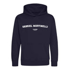 Gabriel Martinelli hoodie – navy kids' hoodie with white Gabriel Martinelli letters and Players Couture logo on the chest