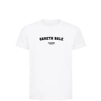 Gareth Bale t-shirt – white kids' t-shirt with black Gareth Bale letters and Players Couture logo on the chest