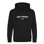 Gary Lineker hoodie – black kids' hoodie with white Gary Lineker letters and Players Couture logo on the chest