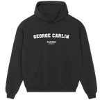 George Carlin hoodie – black men's hoodie with white George Carlin letters and Players Couture logo on the chest