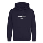 Germany hoodie – navy kids' hoodie with white Germany letters and Players Couture logo on the chest