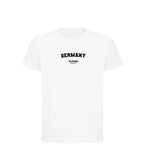 Germany t-shirt – white kids' t-shirt with black Germany letters and Players Couture logo on the chest